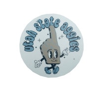 Utah State Aggies Foam Finger Sticker - 2in.